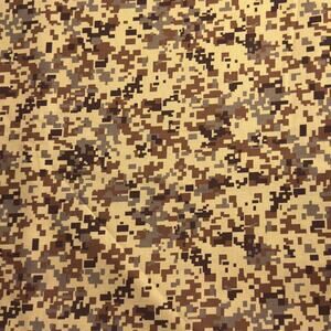 Brown and Beige Digital Pixel Camouflage by Robert Kaufman Fabric - 1/2 Yard